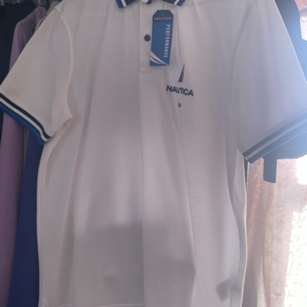 Nautica White Polo Shirt Classic Design